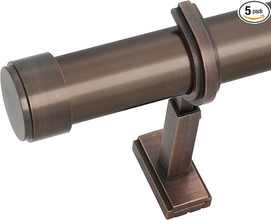 BlastHome® Luxury 14 ft Custom Curtain Rod – 1 1/4" Large Diameter – Premium Brackets & Endcaps – Nonadjustable Rods Connect for a Seamless Look – Oil Rubbed Bronze