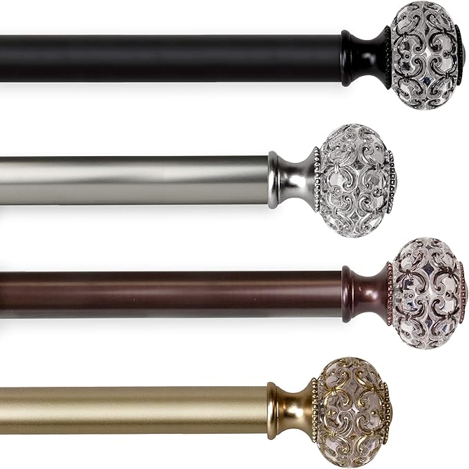 A&F Rod Decor - Roy 1" Curtain Rod 160-240 inch - Bronze