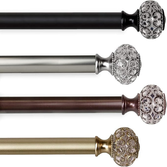 A&F Rod Decor - Roy 1" Curtain Rod 160-240 inch - Bronze